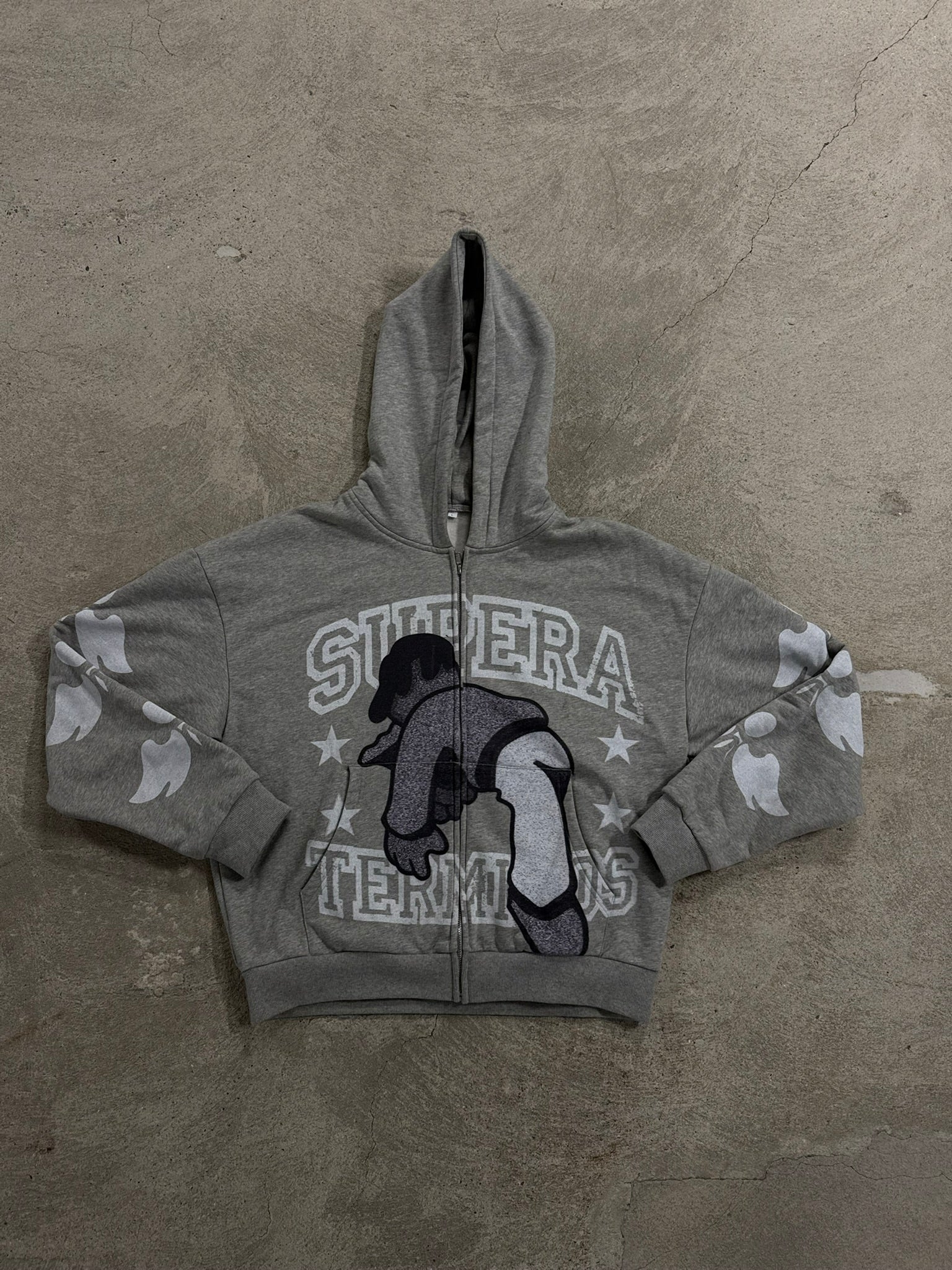 Gray Supera Terminos Zip UP