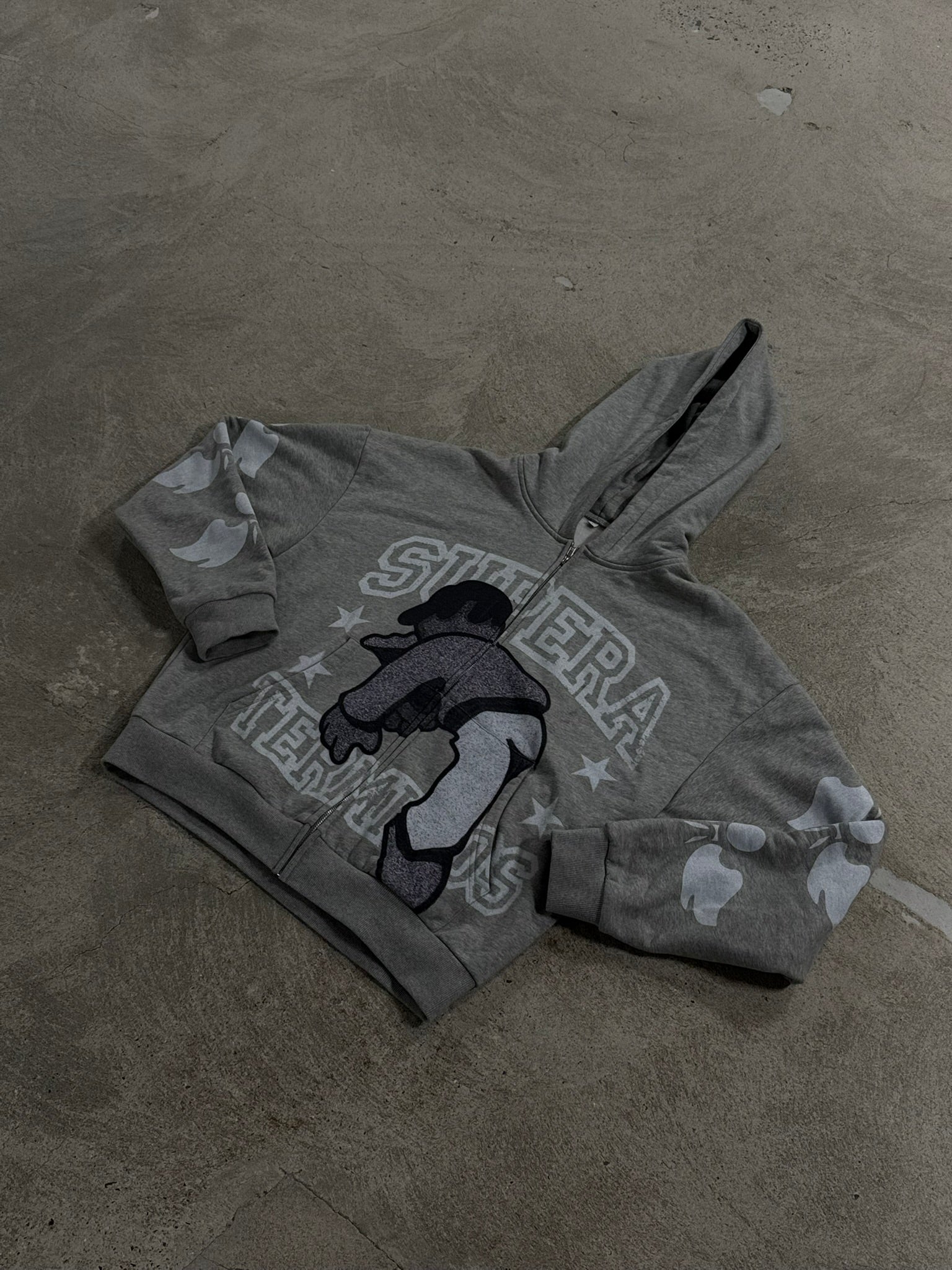 Gray Supera Terminos Zip UP