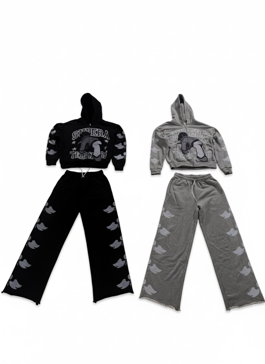 Supera Terminos Zip up Hoodie and Bottoms